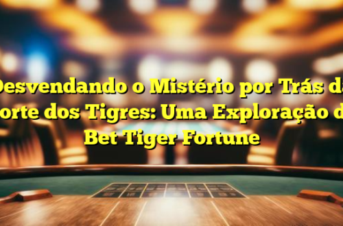 Desvendando o Mistério por Trás da Sorte dos Tigres: Uma Exploração do Bet Tiger Fortune